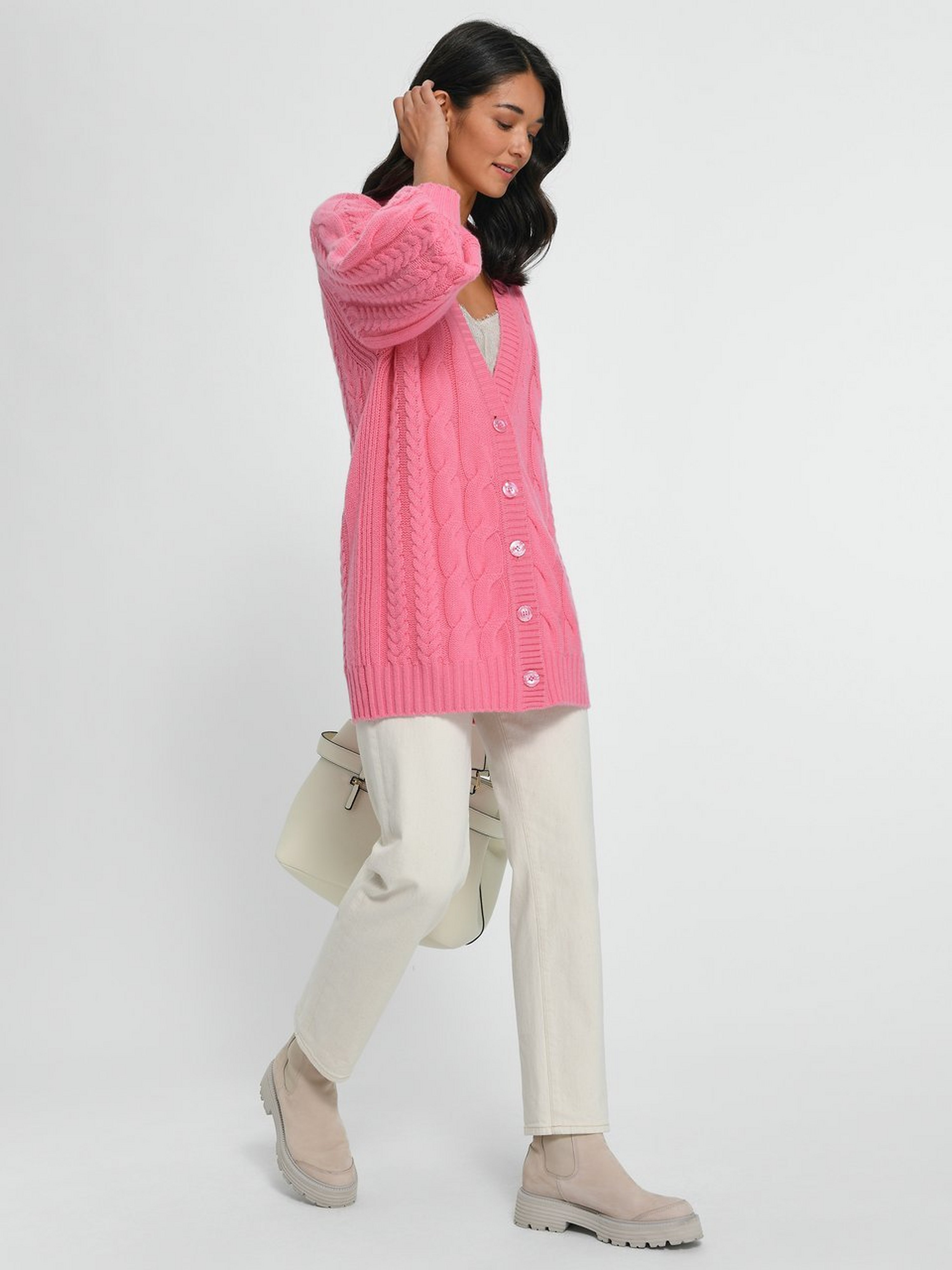 Strickjacke aus Schurwolle und Kaschmir
