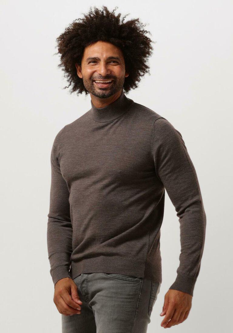 PROFUOMO taupe profuomo trui pullover mock