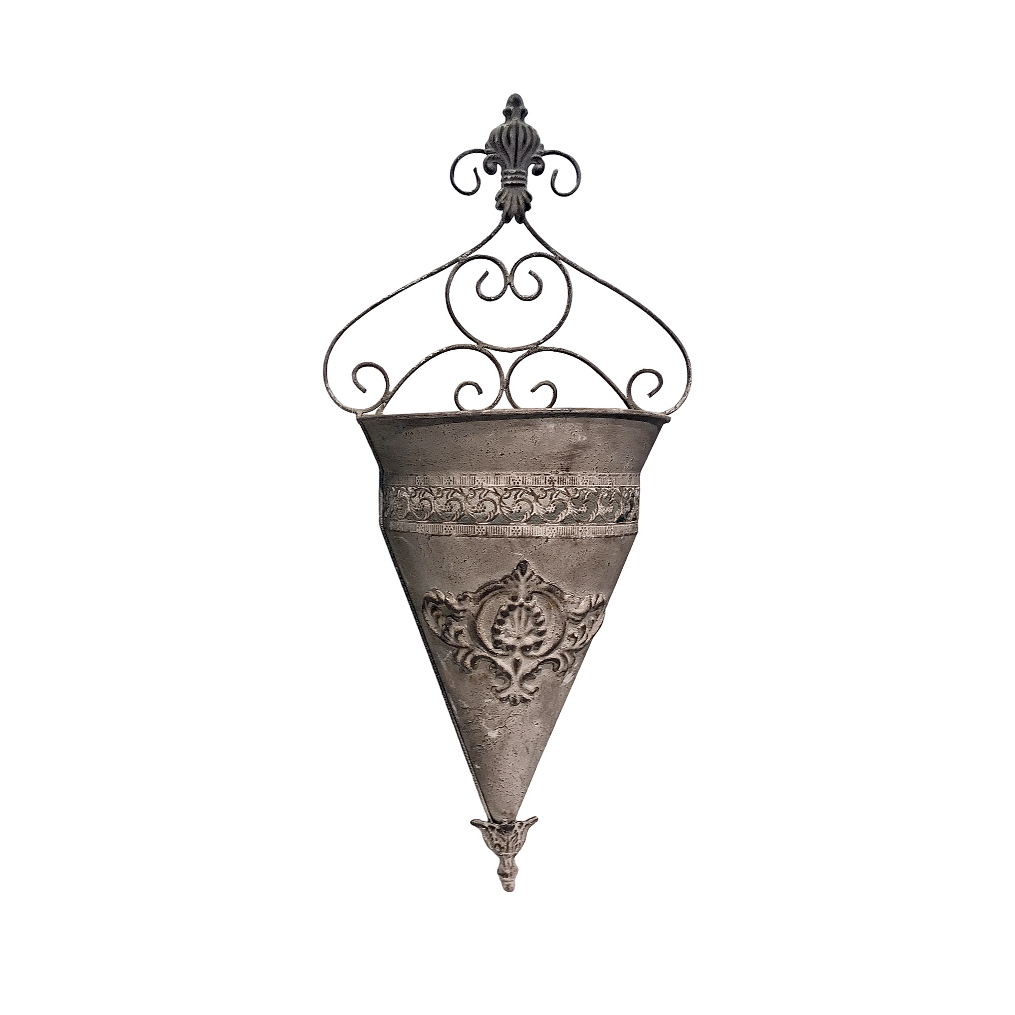 Wandpokal aus Metall, H 70 cm, B 33 cm, L 13 cm von fischer's lagerhaus