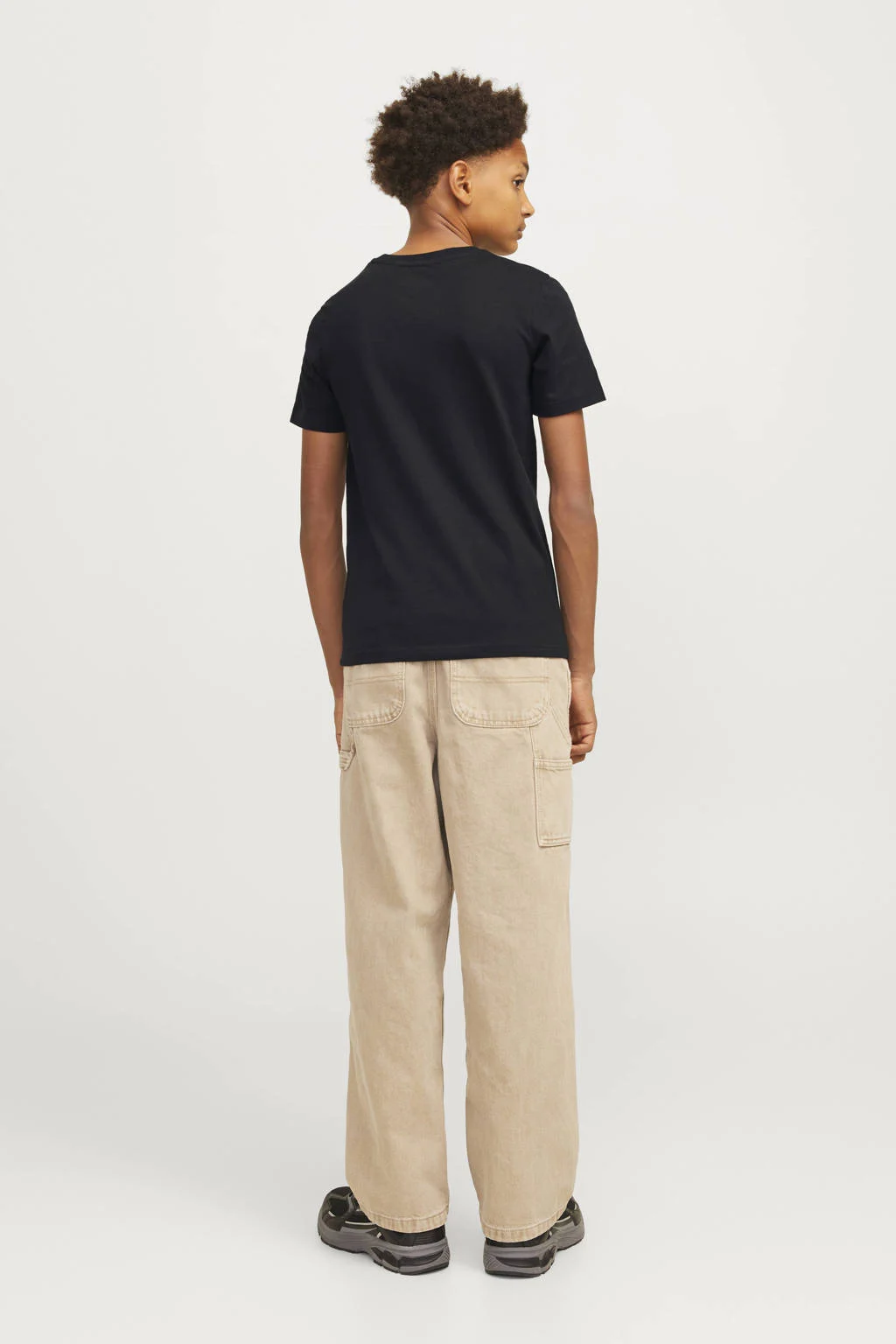 JACK & JONES T-shirt JJHAKKAI met printopdruk zwart