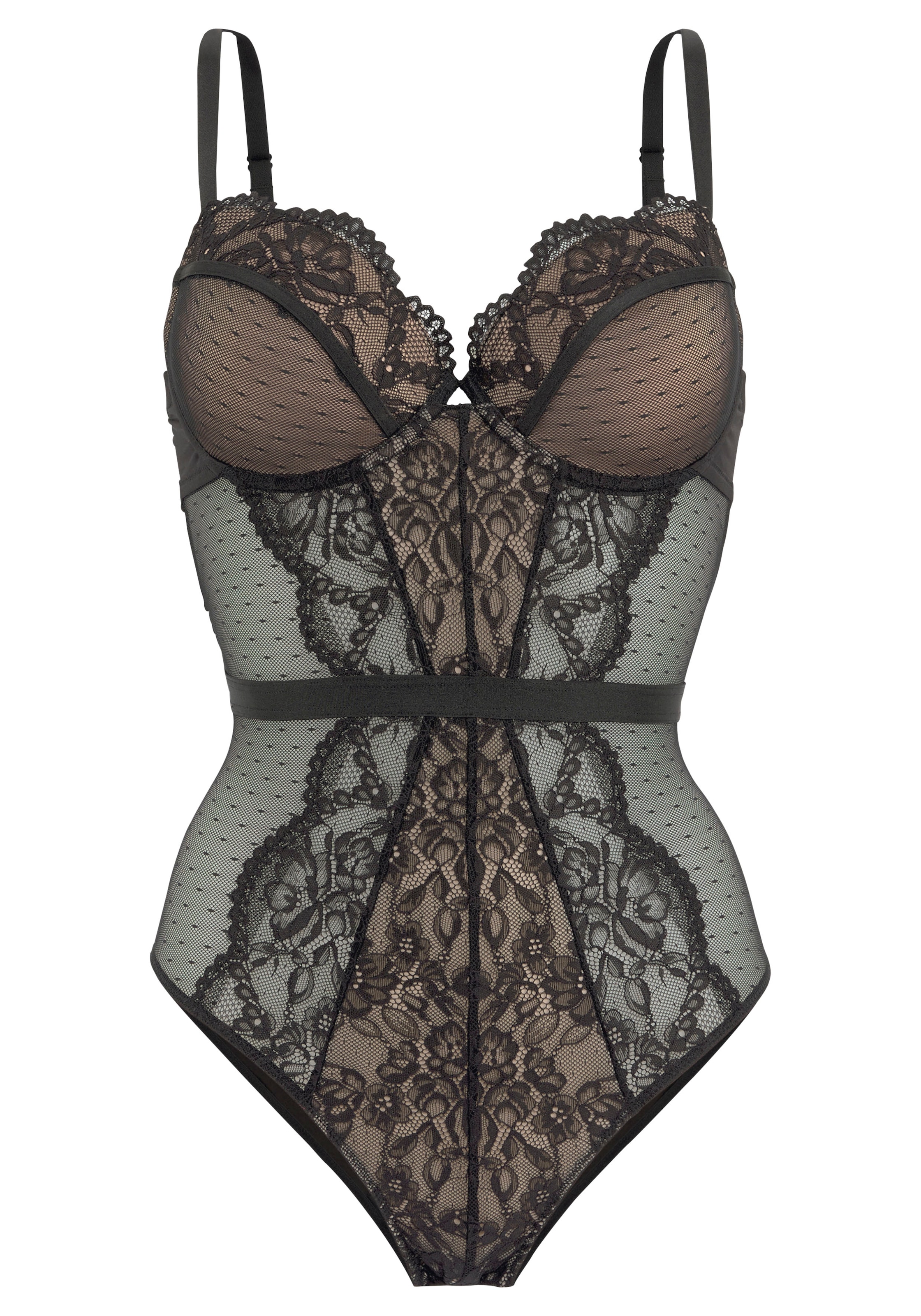 LASCANA Body , aus floraler Spitze und Soft-Mesh, sexy Dessous
