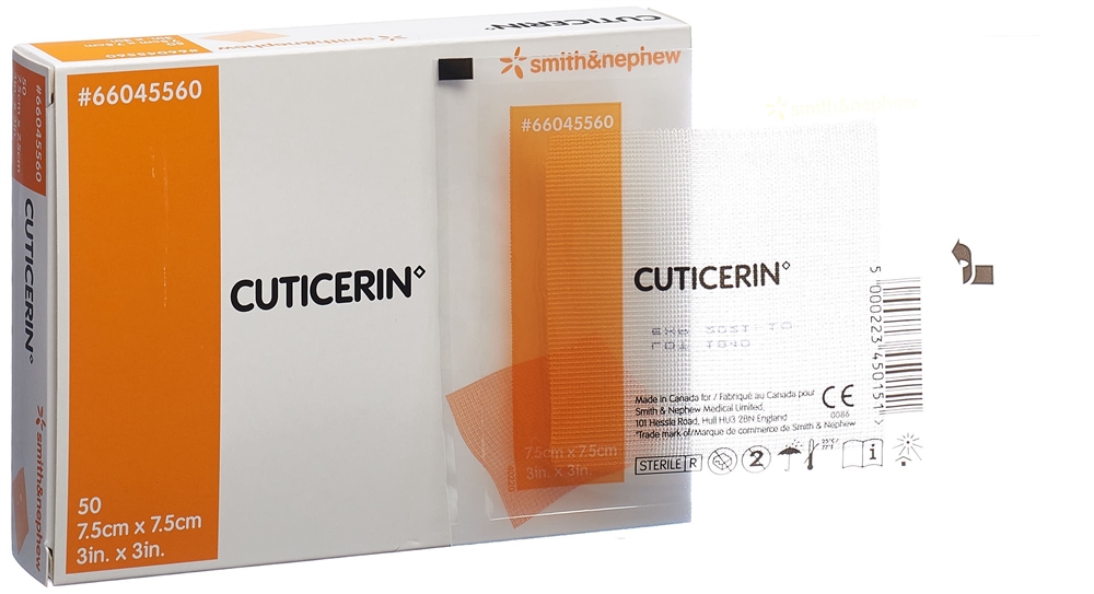 Cuticerin Salbenkompresse<br>50 Stück, 7.5x7.5cm