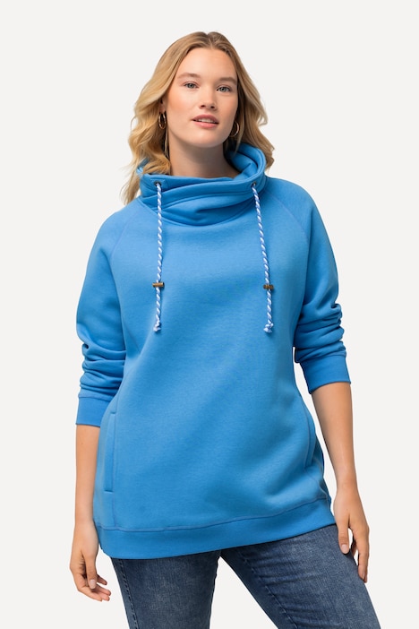 Sweatshirt, weiter Stehkragen, Taschen, Raglan-Langarm