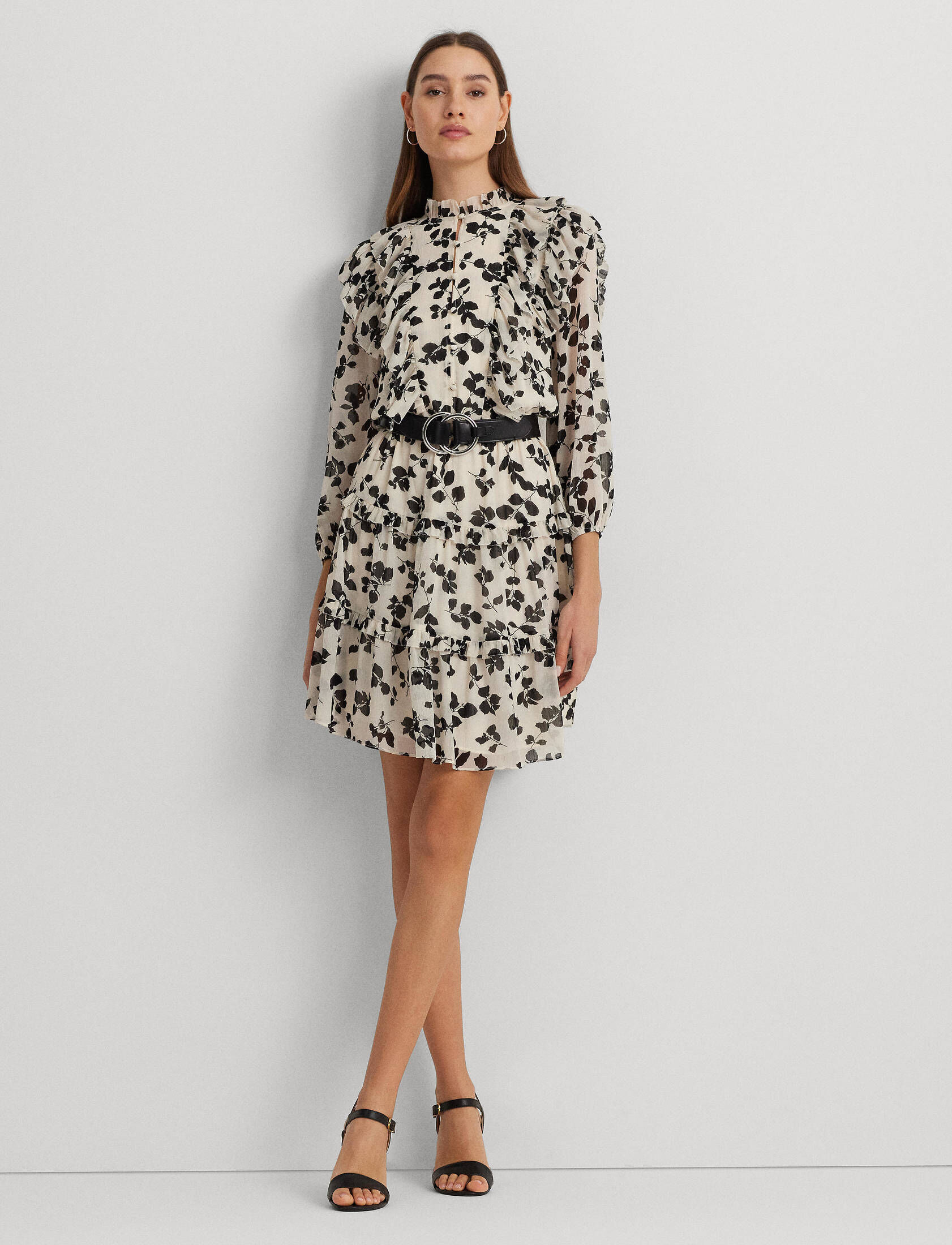 Lauren Ralph Lauren| Damen Kleid aus Knittergeorgette