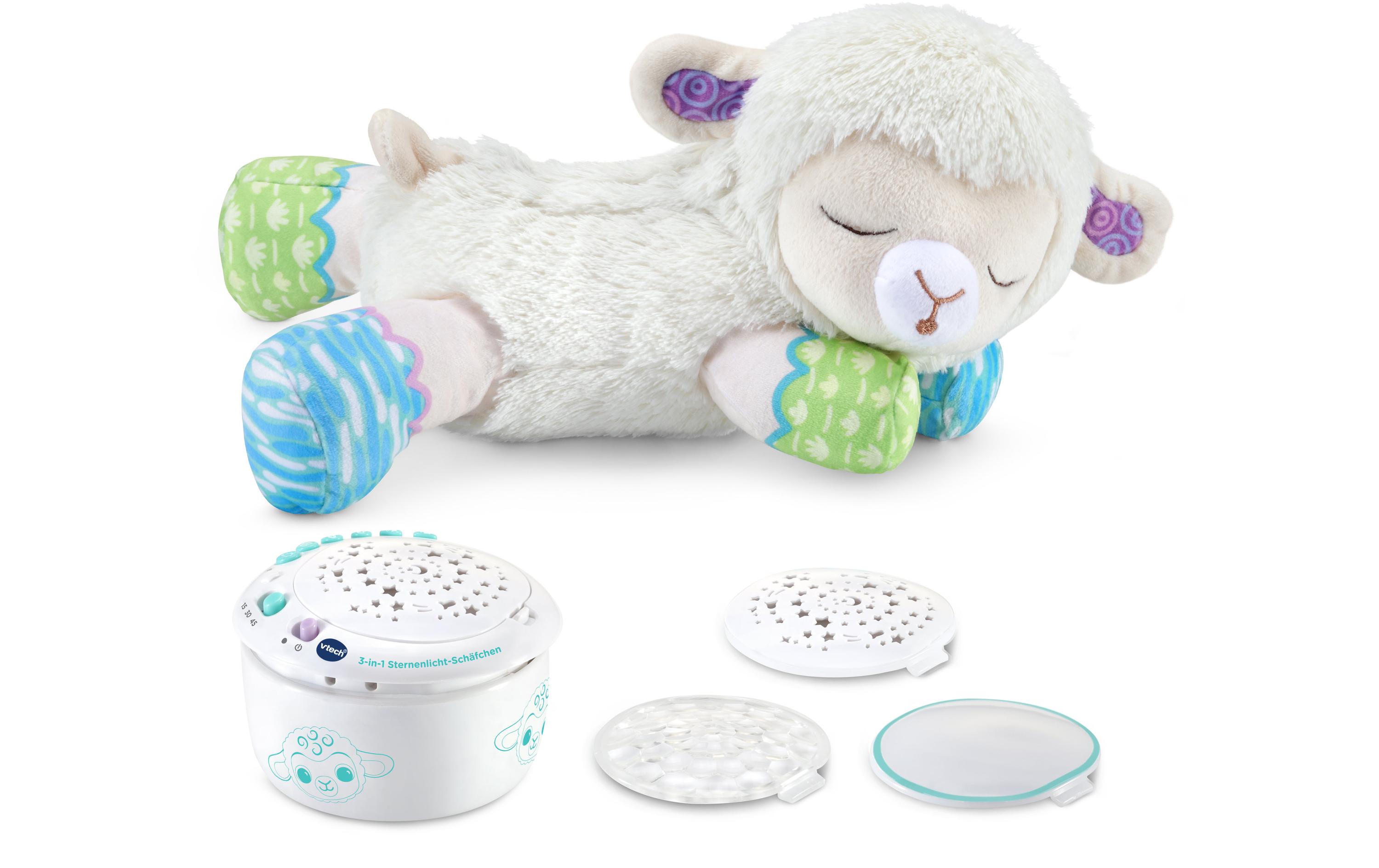 Nachtlicht 3-in-1 Sternenlicht-Schäfchen -DE-Babyspielzeug zum Schlummern und Spielen