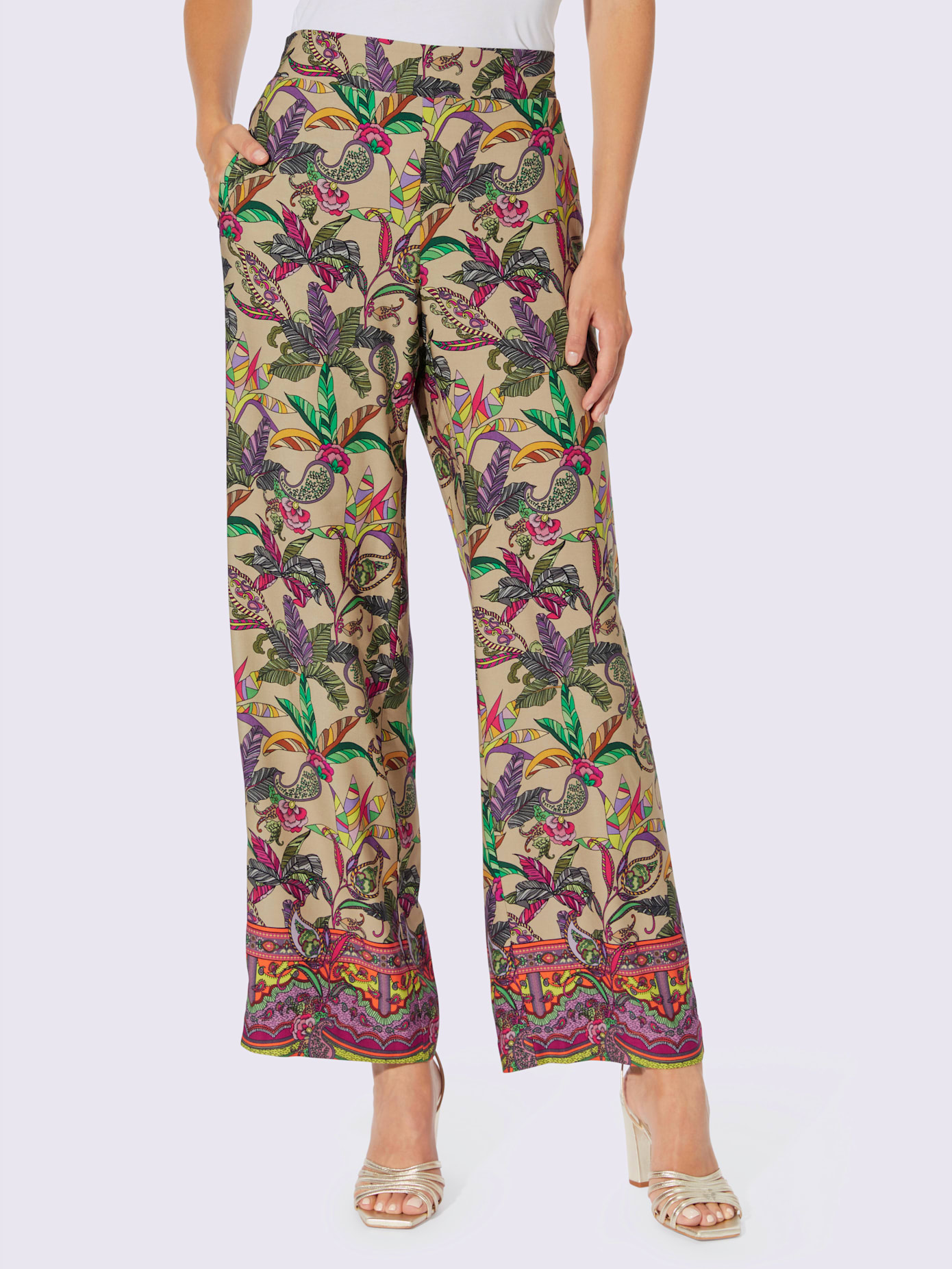 Pantalon imprimé qualité tissée