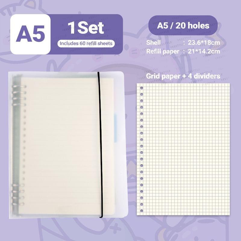 Fun House - A5 / B5 Transparant Losbladig Notitieboek / Navulling / Set