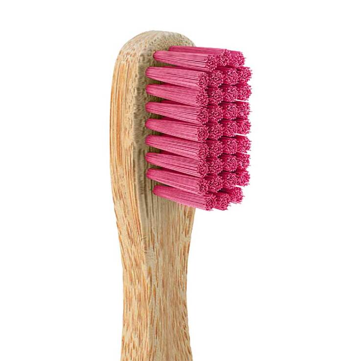 Öko Zahnbürste Bambus Borsten pink Nordics, 1 St