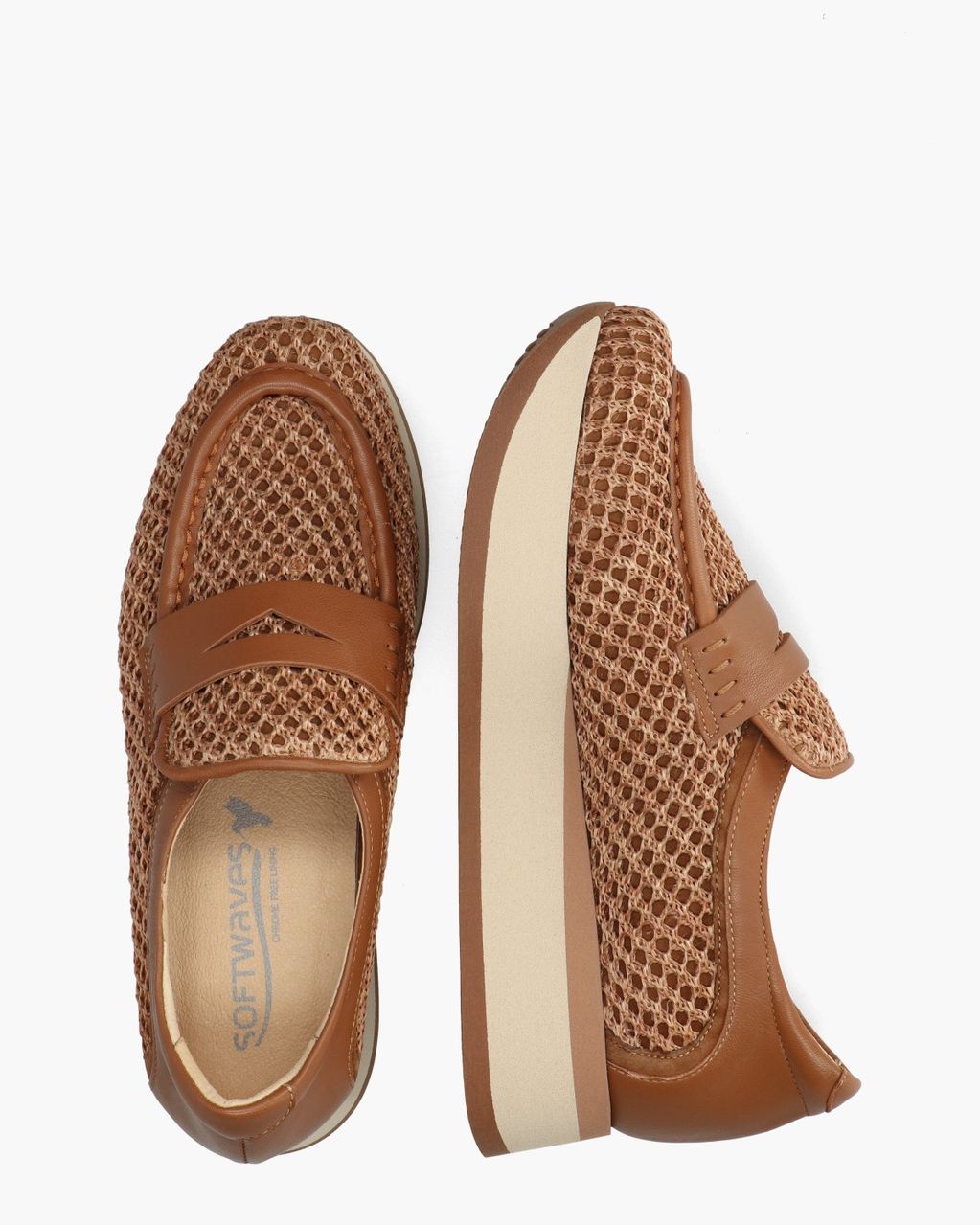 Softwaves Caela Cognac Damesloafers