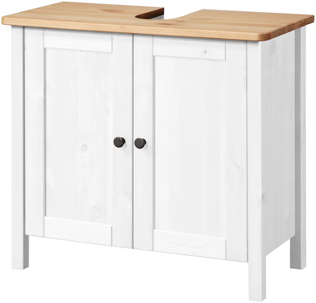 welltime Waschbeckenunterschrank »Sylt« Badmöbel im Landhaus-Stil, Breite 64 cm, aus Massivholz