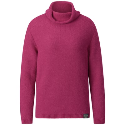 Damen-Rollkragenpullover, Magenta
