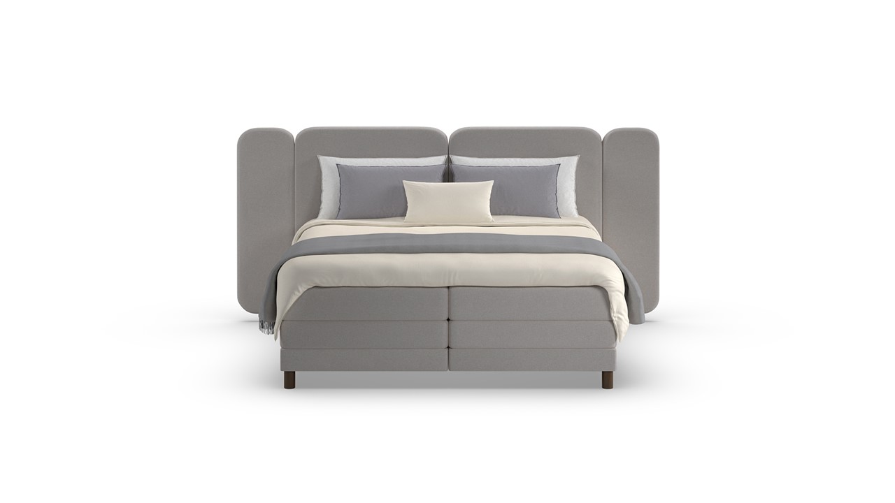 Elektrische boxspring Ridge - Wool look light grey