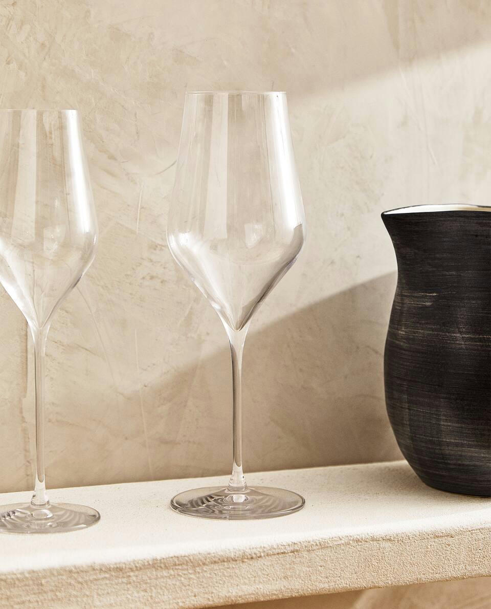 TAÇA DE VINHO DE CRISTAL SIMPLES