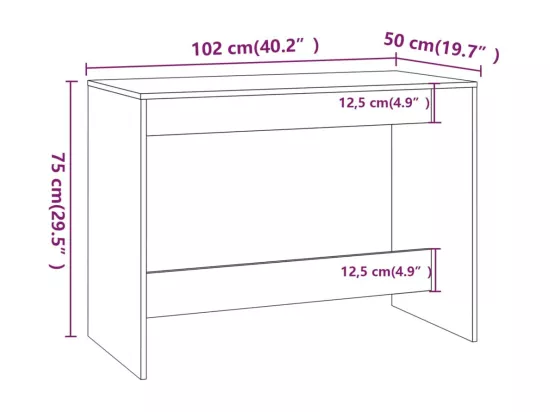 Ensemble à manger 3 pcs Sonoma gris Bois d'ingénierie