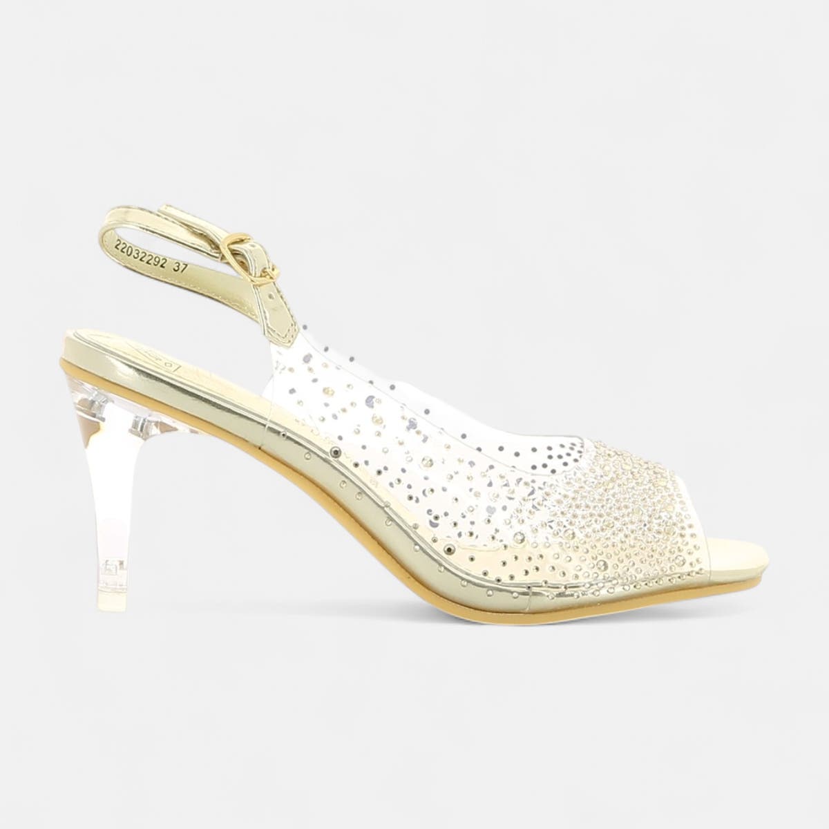 Nu-pieds à talon Femme or