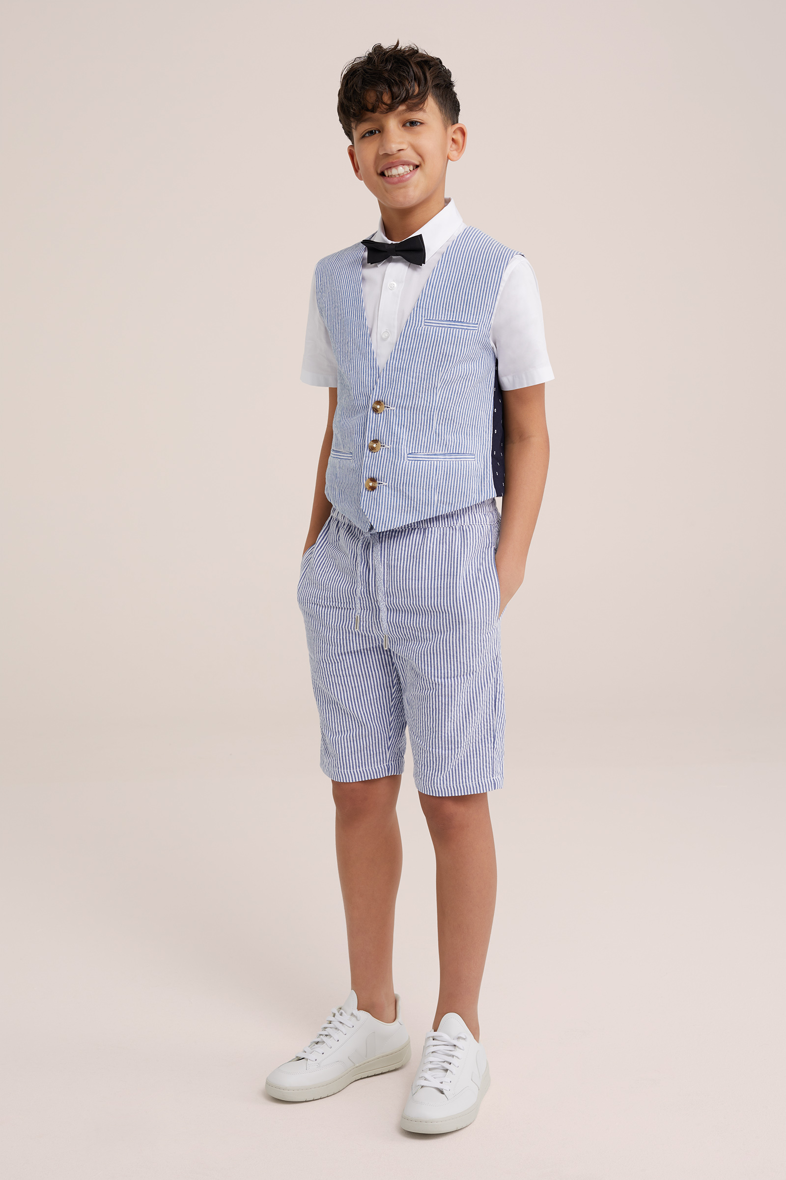 Jongens short met dessin WE Fashion Blauw
