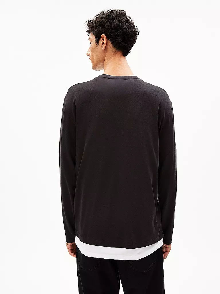 ARMEDANGELS Langarmshirt FAANO PREMIUM  schwarz