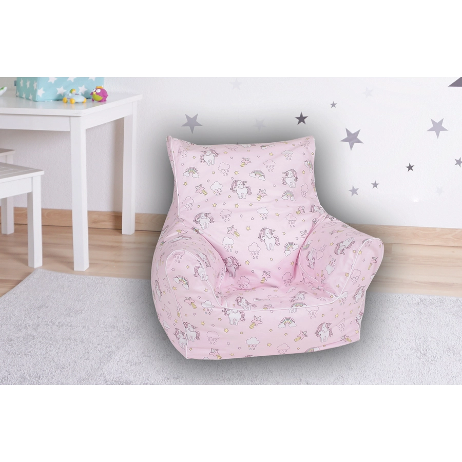 knorr toys® Kindersitzsack Rainbow unicorn rosa