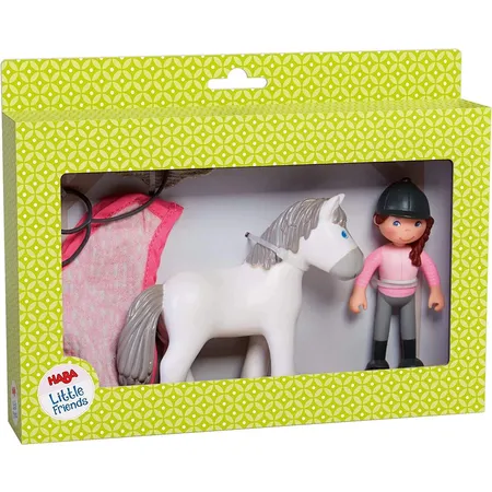 HABA 306168 Little Friends Reiterin Sanya und Pferd Saphira