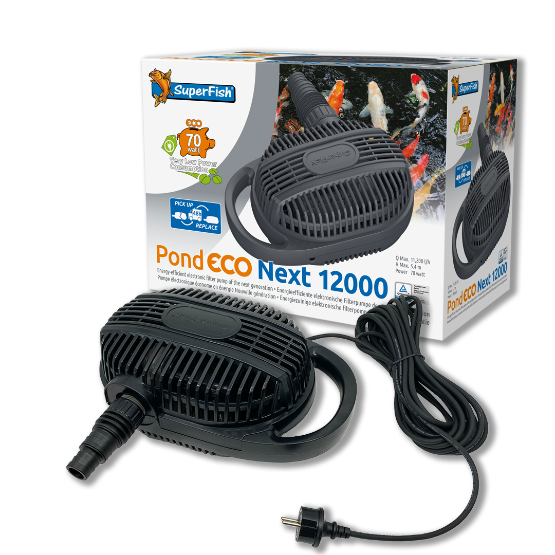 Superfish Pond Eco Next 12.000-70W   GRATIS Vijver Bacteriën!