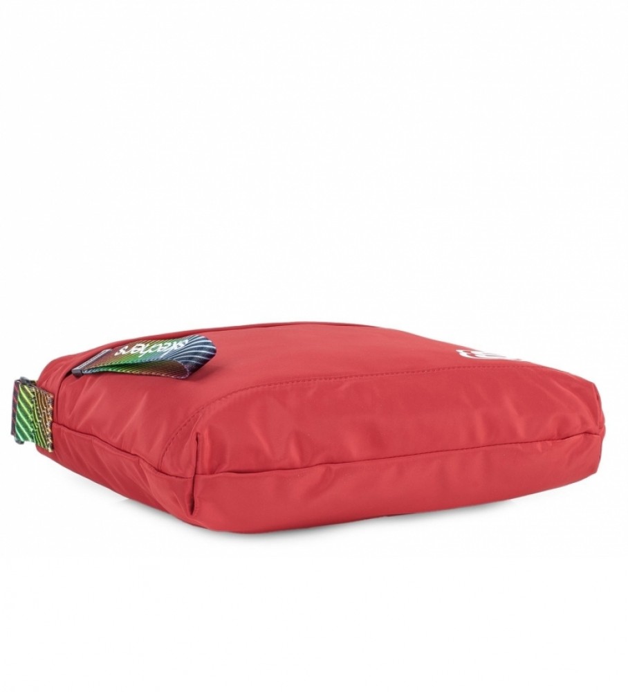 Bolsa de ombro unissex pequena Skechers S897 vermelha - 26 x 33 x 5,5 cm -