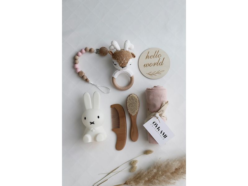 Oykami Geschenkset Mädchen Casablanca Baby-Geschenkbox mit Miffy Nachtlicht und Elch