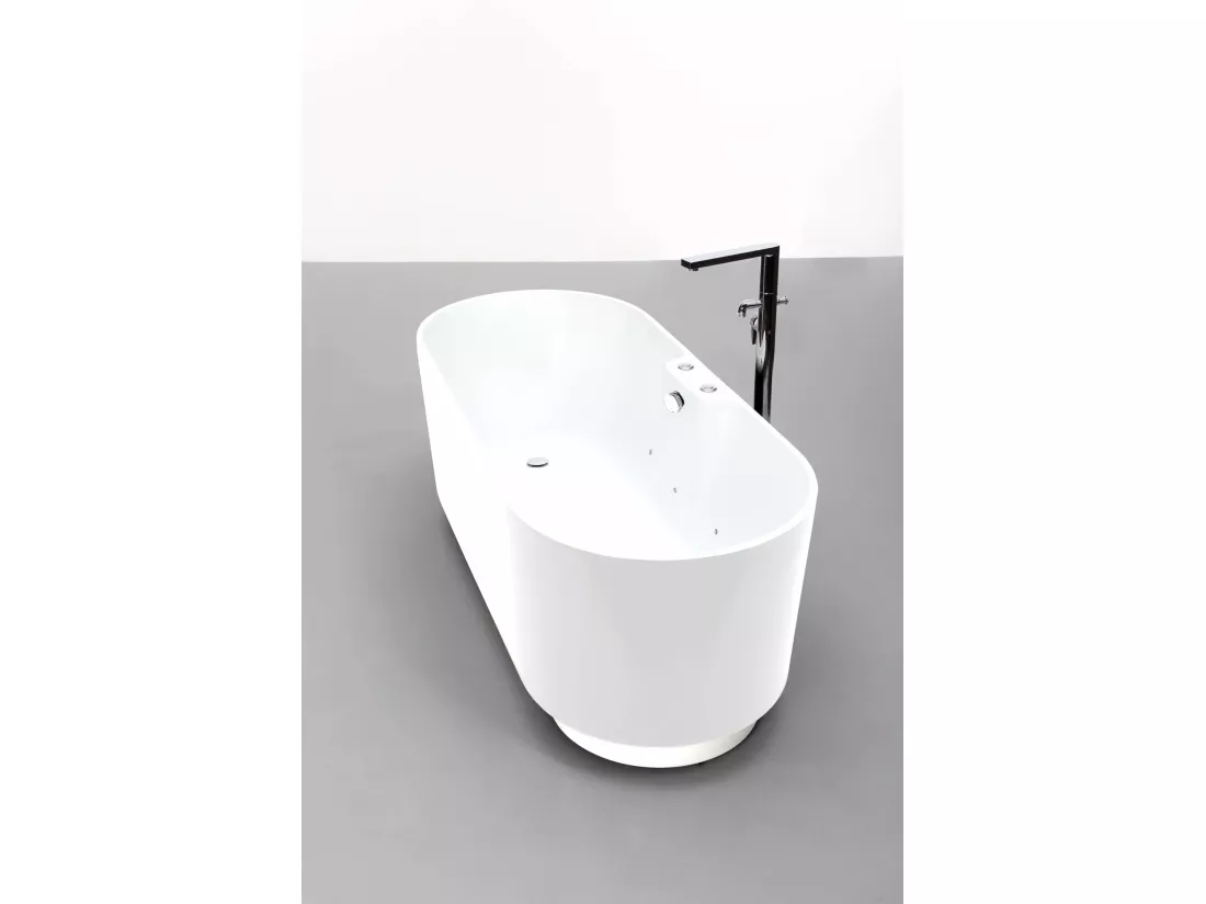 Baignoire Balnéo Îlot UKIO WHITE Bulle L. 175 x l. 75 cm, by SPALINA