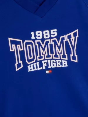 Vestido camiseta universitário da coleção de 1985