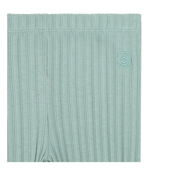 SMALLABLE BASICS Pantalon Fille Leggings en Rib  | Vert Menthe
