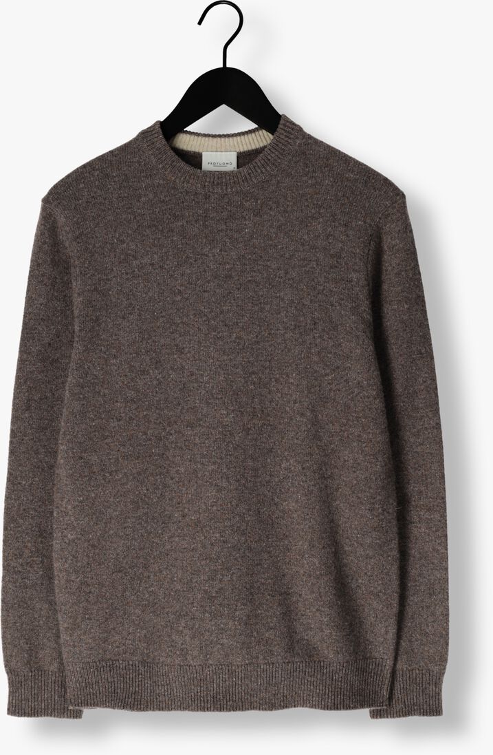 bruine profuomo trui pullover crew neck woolblend