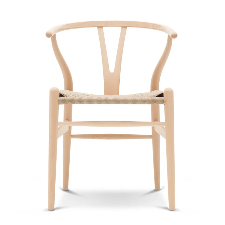 Carl Hansen - CH24 Wishbone Chair, Buche geseift / Naturgeflecht