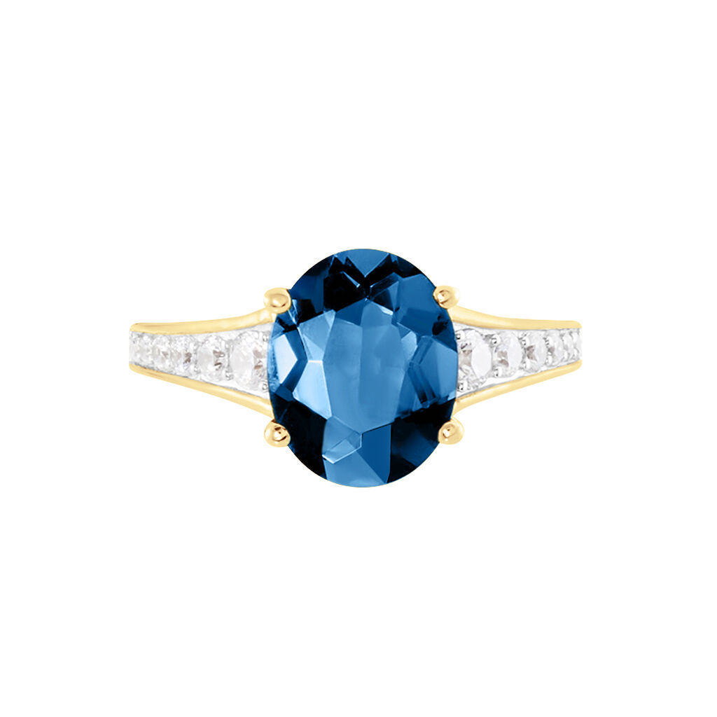 Bague Or Jaune Marie-camille Topaze Oxydes De Zirconium