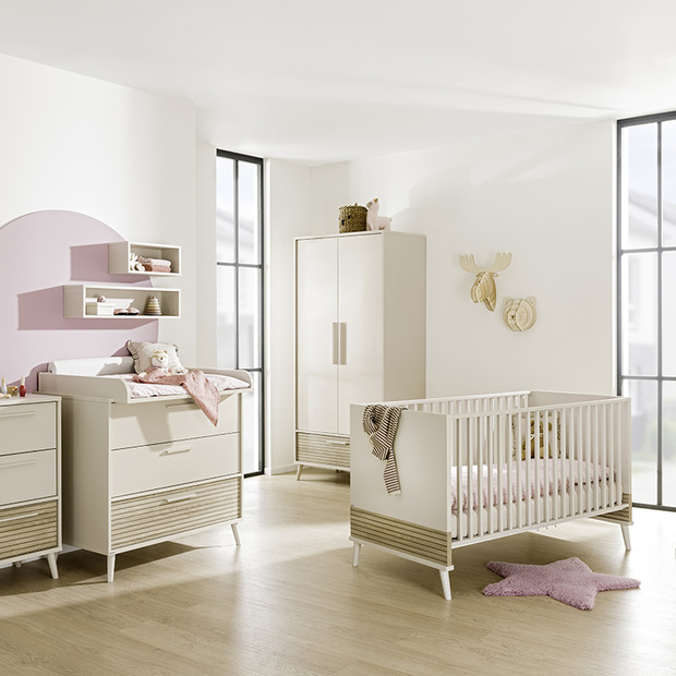 Chambre Trio Lit 70x140 + Commode + Armoire EEFJE - PAIDI