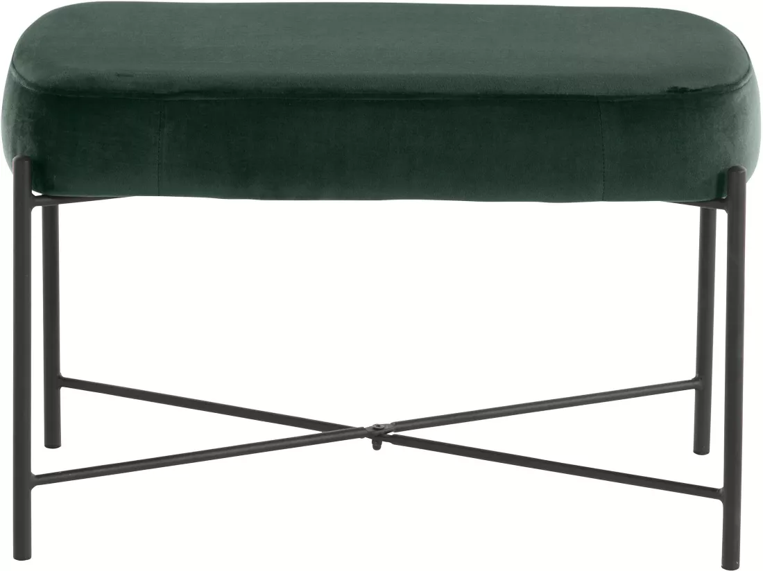 Berry | Banc en velours vert foncé