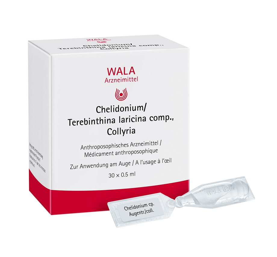 WALA Chelidonium/Terebinthina laricina comp.<br>30 × 0.5 ml, Augentropfen, Lösung, comp
