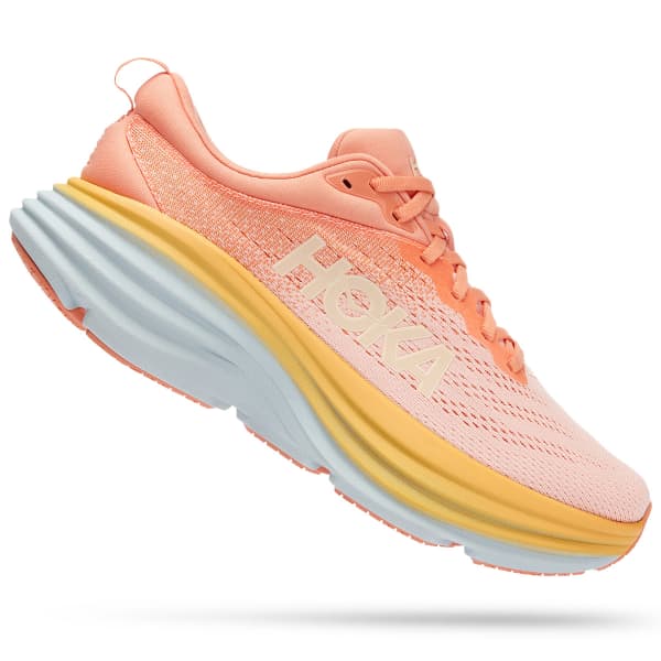 Chaussure running HOKA ONE ONE BONDI 8 W SHELL CORAL/PEACH PARFAIT