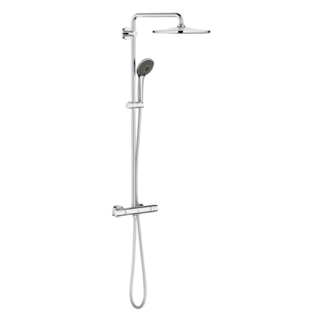 Grohe regendoucheset Quickfix Vitalio Joy XXL - hoofddouche 31 cm - met handdouche en thermostaatkraan 3 standen chroom - hartafstand kraan 15 cm