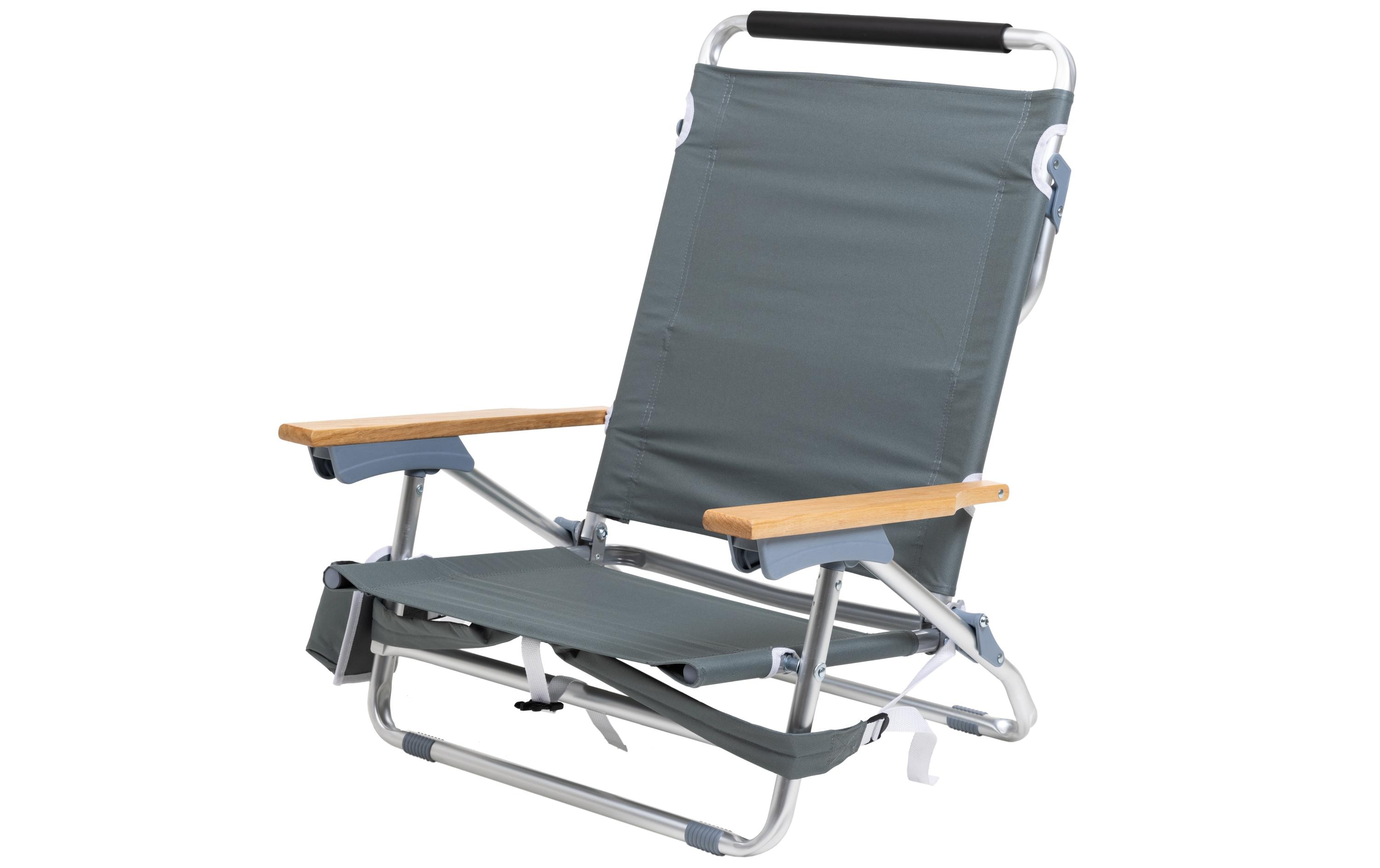 Strandstuhl Troopea mit Kühlfach, DunkelgrauGemütlicher Outdoor-Stuhl
