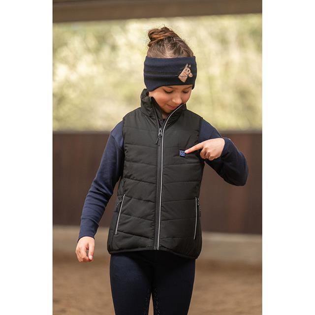 Bodywarmer HKM Cuddle Style Heating Kids Zwart