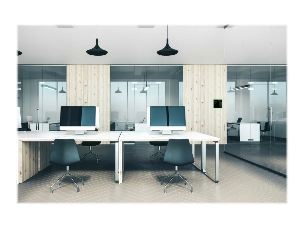 Evoko Naso Room Manager, 8'' Cloud Based Roombooking display. PoE , LAN, Wi-Fi, Needs room hoasting