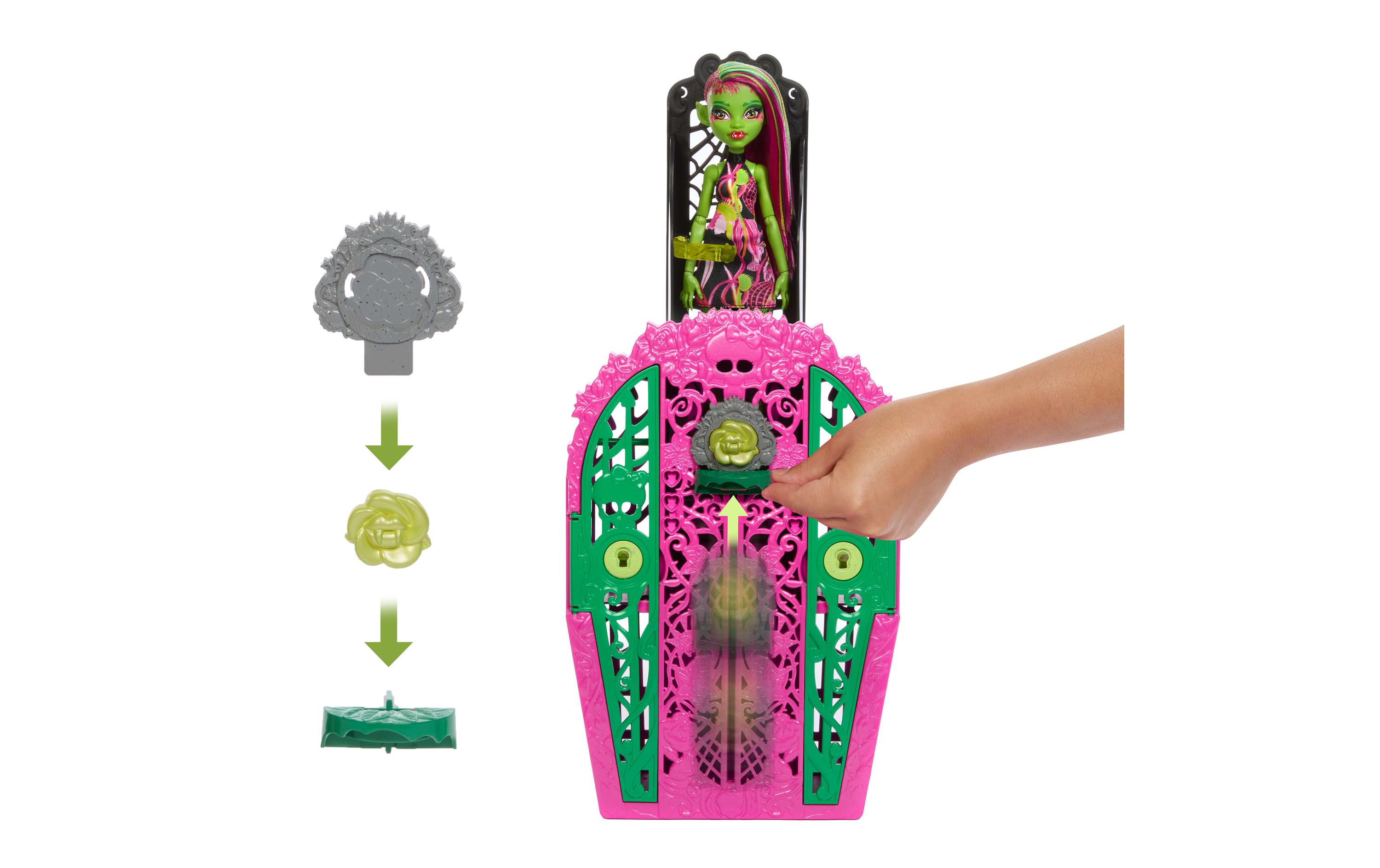 Puppe Verborgene Schätze Mysteries VenusSkulltimate Secrets Garden Mysteries Spielset, Venus McFlytrap-Puppe mit mehr als 19 Überraschungen