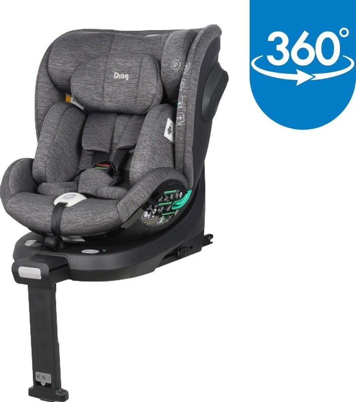 Ding Fynn Autostoel - Grijs - 360° Draaibaar - Isofix - i-Size
