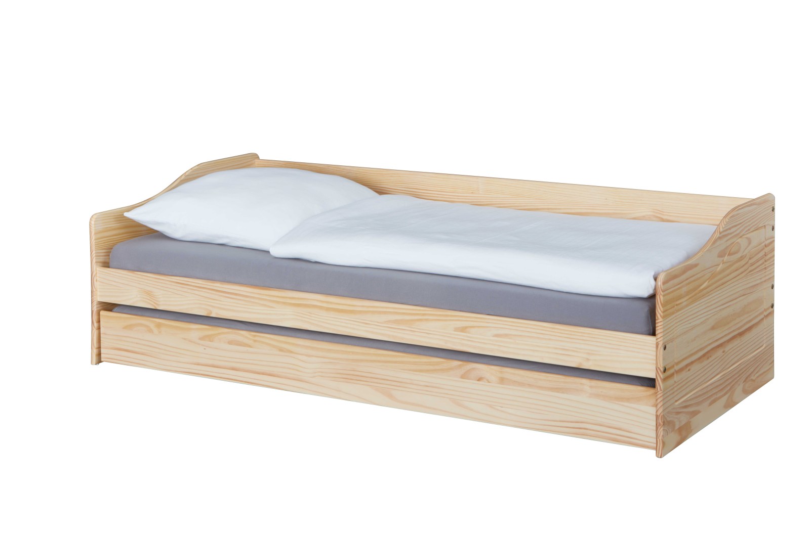 Funktionsbett LEONIE 23 - natur - Massivholz - 2x 90x200 cm