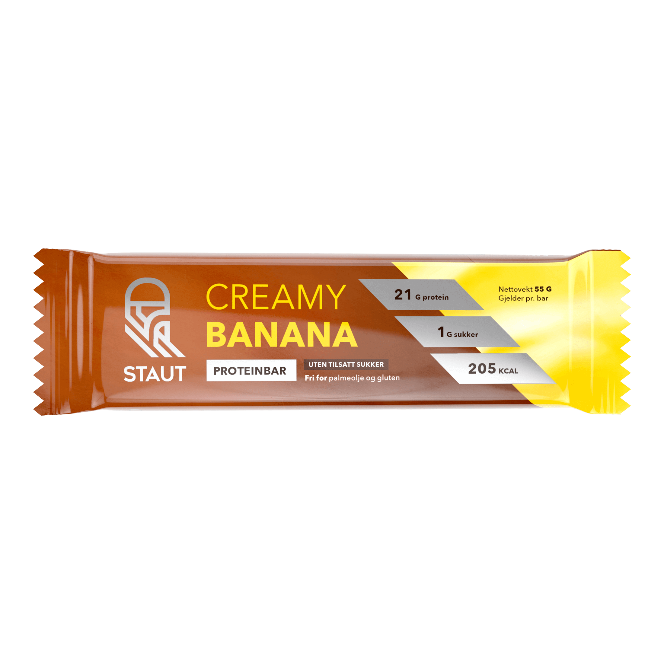STAUT Proteinbar uten tilsatt sukker Creamy Banana - Proteinbarer
