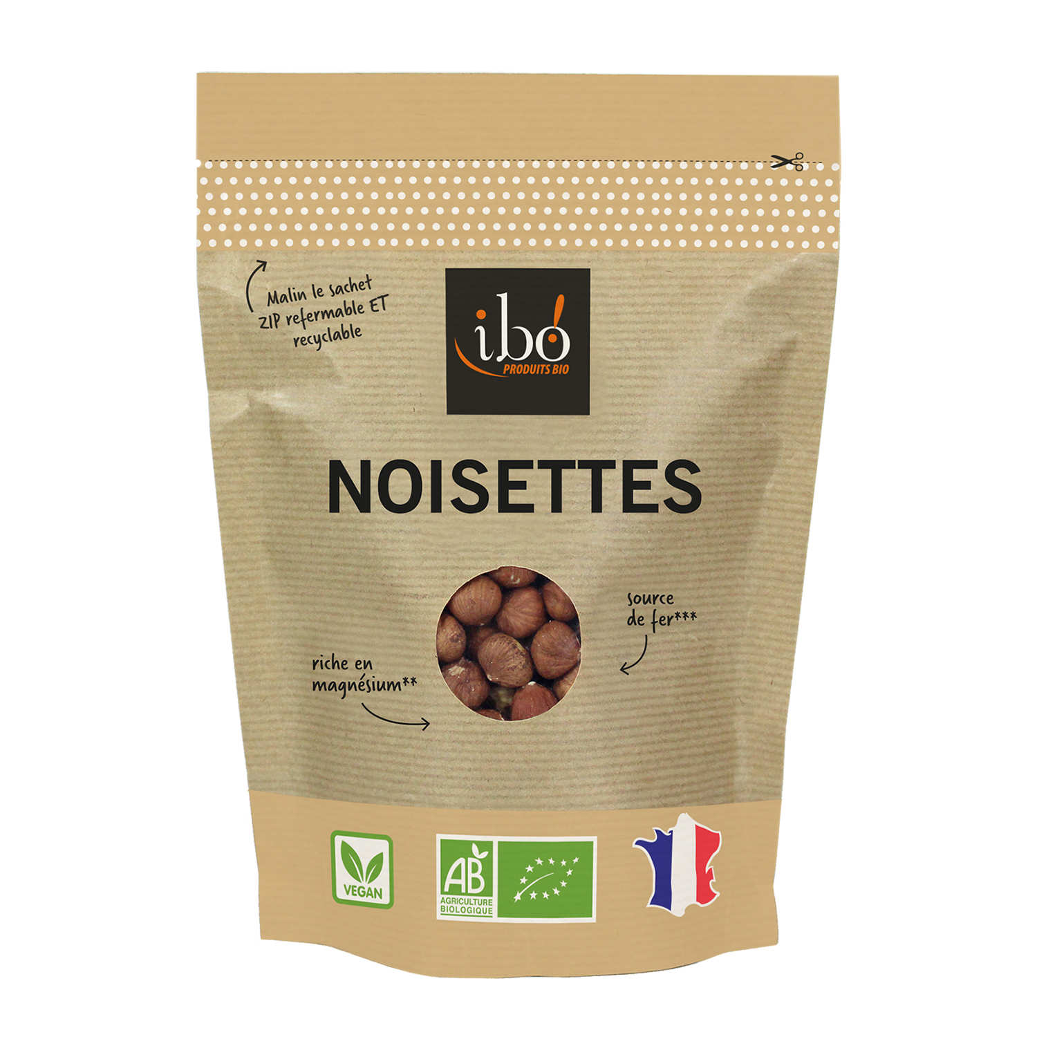 Noisettes décortiquées bio