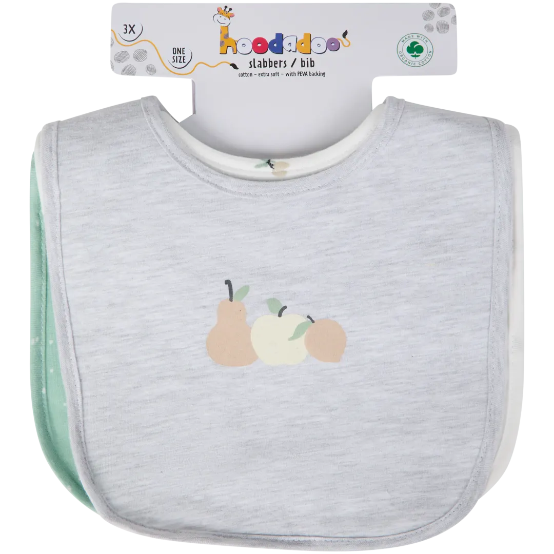 Hoodadoo babyslabbetjes 3 stuks | diverse dessins