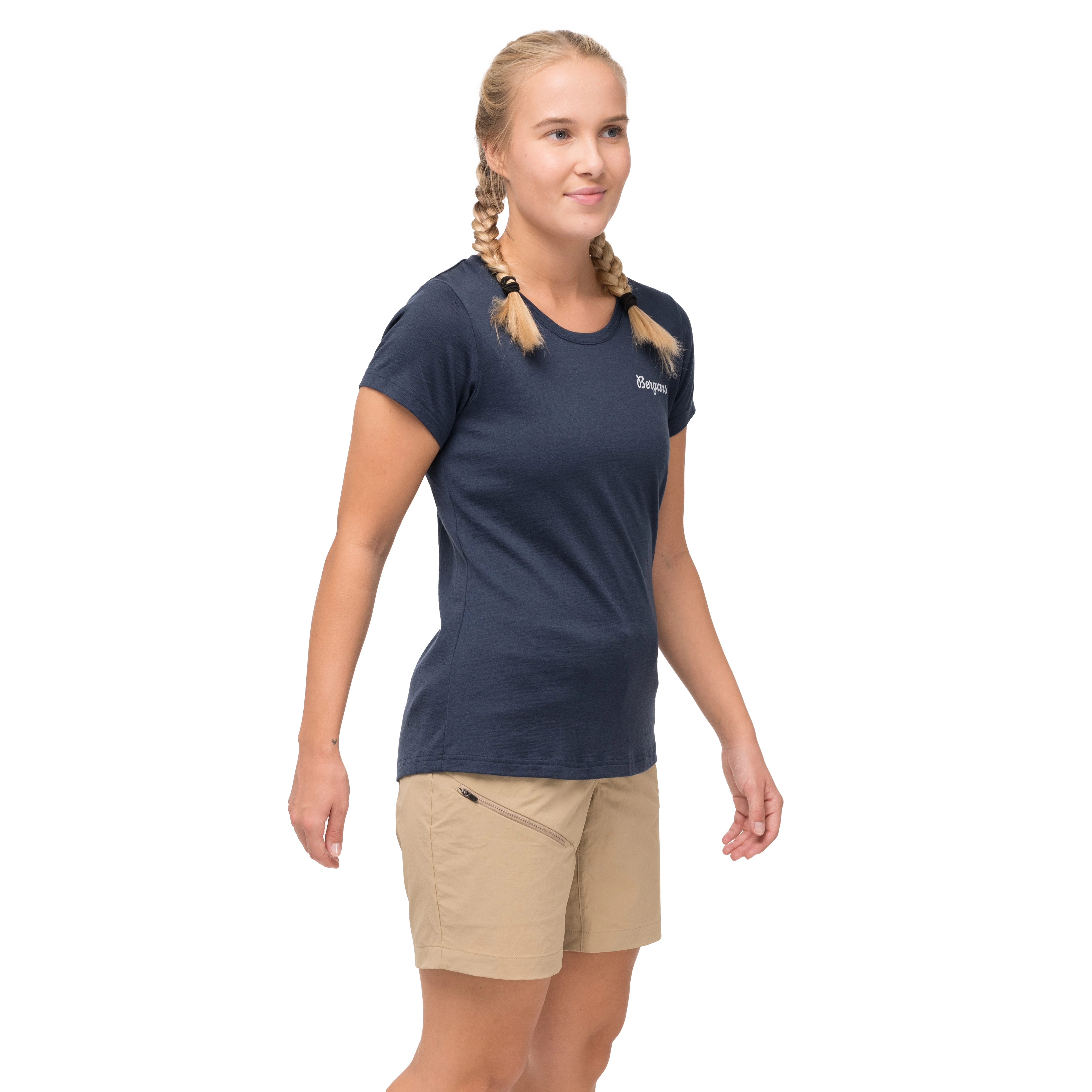 Rabot Emblem Wool Tee Women Navy Blue