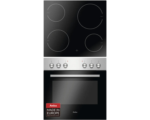 Amica ovenset met glaskeramische kookplaat EHC 933 041 E, bruikbare inhoud 62 l