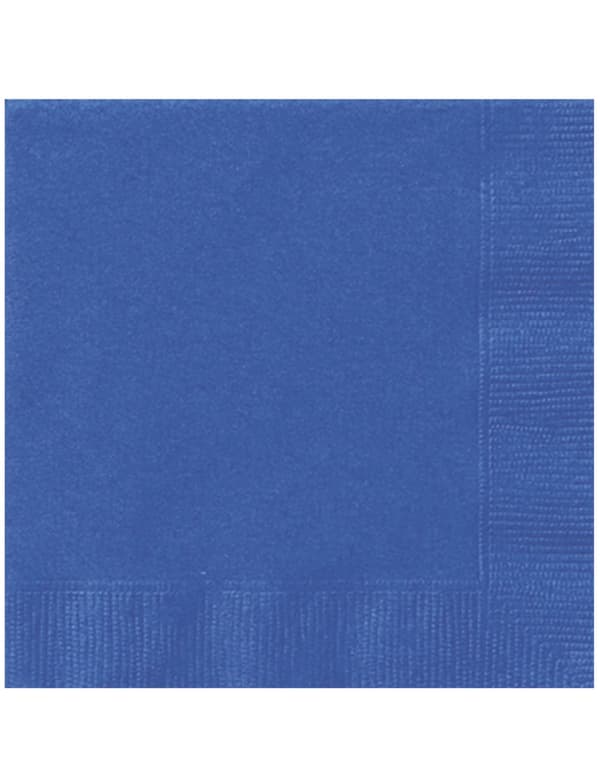 20 blå papirservietter 33x33 cm. Size-Standard