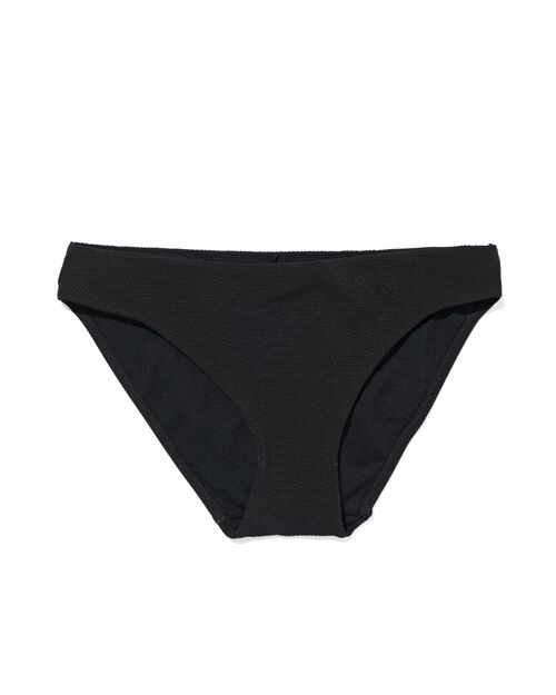 bas de bikini femme taille mi-haute noir